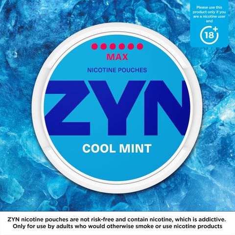 ZYN Cool Mint 16.5mg (6 Dot) Max Nicotine Pouches 1 Can