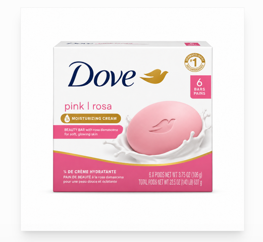 Dove Soap Pink Rosa Bar (Imported) USA 106g