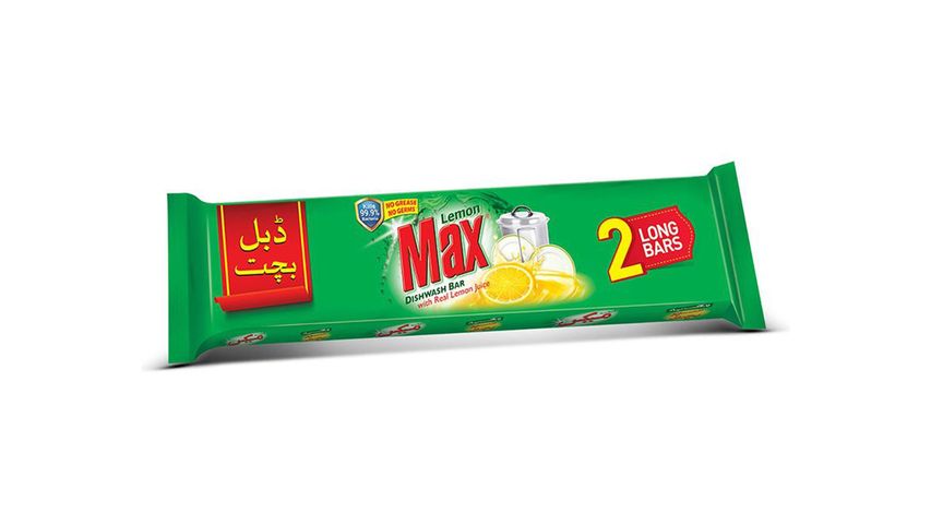 Max Dish Washing Soap Long Bar Bachat Pack (270gx 2 Pieces)
