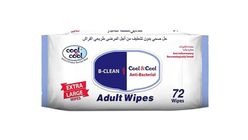 Cool & Cool Adult Wipes with Lid 72 Pieces