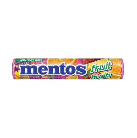 Mentos Chew Dragees Fruit Roll 29.7 Gm (Imported)