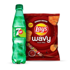 7Up PET 345ml + Lay's Wavy BBQ Rs. 50 (1 Unit)