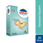 Saniplast First Aid Antiseptic Bandage Square 20 Strips