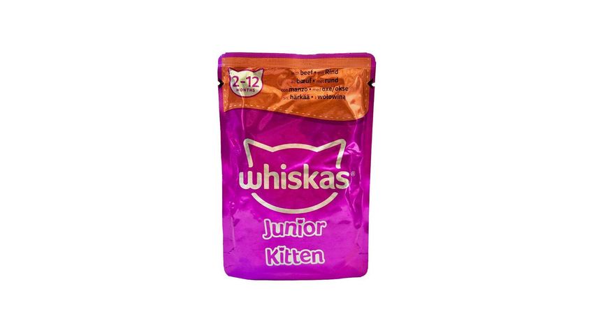 Whiskas Kitten Beef In Jelly Cat Food 85g