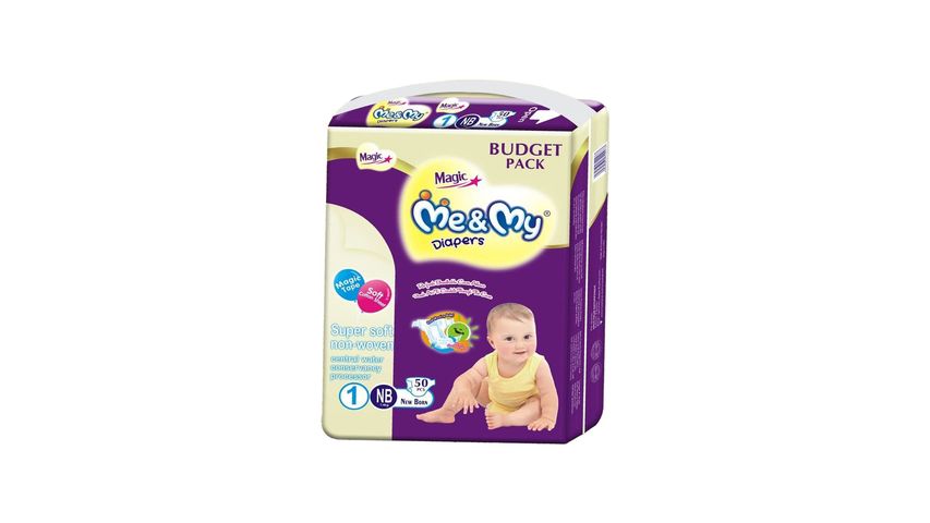 Susu Me&My Magic Diapers Budget Pack Newborn 50 Pieces