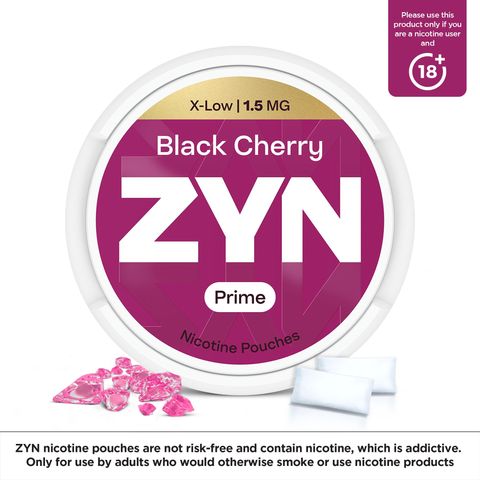 ZYN Prime Black Cherry 1.5mg X-Low Nicotine Pouches 1 Can