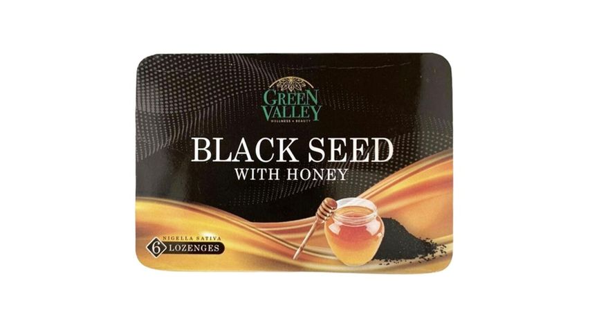 Green Valley Black Seed with Honey Lozenges 1 Strip x 6 Tablets