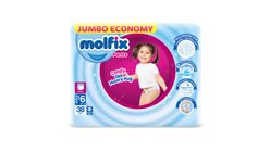 Molfix Diaper Pants Extra Large Jumbo Pack Size 6 (15+kg) 38 Pcs