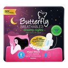 Butterfly Dreamy Nights Maxi Thick Cottony Soft Extra Long Pads 8 Piece Pack