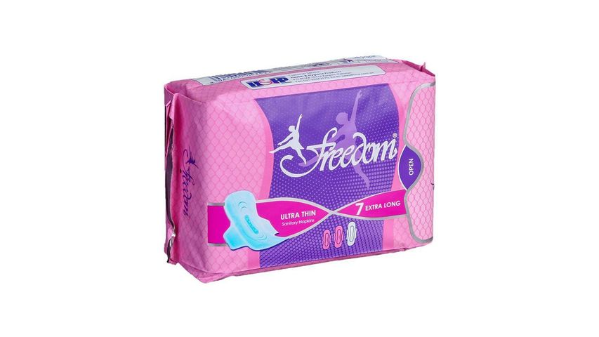 Freedom Sanitary Pads Ultra Thin Extra Long 7 Pieces