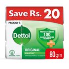 Dettol Antibacterial Soap Original 80g - Pack of 3