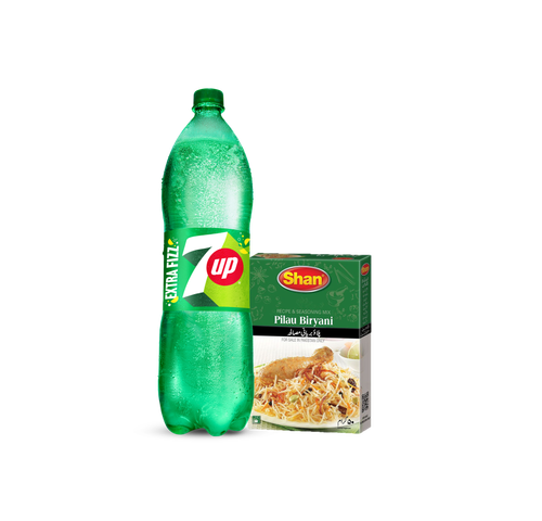 7Up PET 1.5l + Shan Pilau Biryani Masala 45g