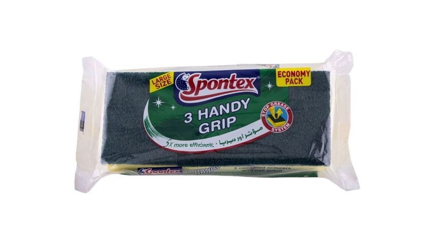 Spontex Scouring Sponge Handy Grip 3 Pieces