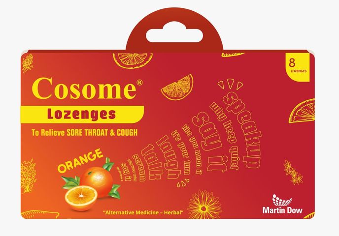 Cosome Lozenges Orange 1 Strip x 8 Tablets