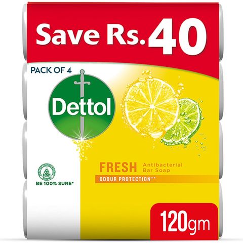 Dettol Soap Fresh 120g - Pack of 4
