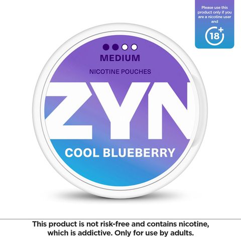 ZYN Cool Blueberry 6mg (2 Dot) Medium Nicotine Pouches 1 Can