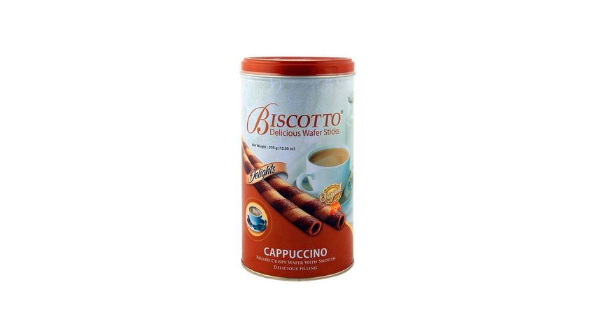 Biscotto Wafer Sticks Cappuccino Tin 125g