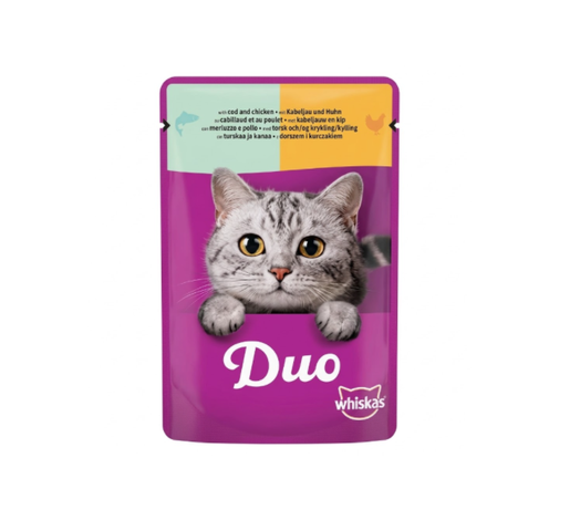 Whiskas duo surf&turf in jelly With cod & chicken 85G