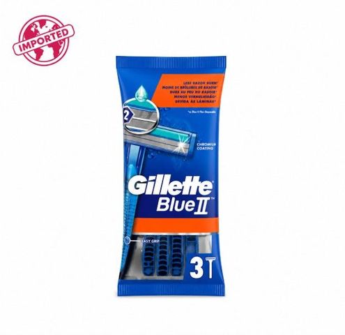 Gillette Blue 2+ Shaving Disposable Razor Bag of 3 Pieces