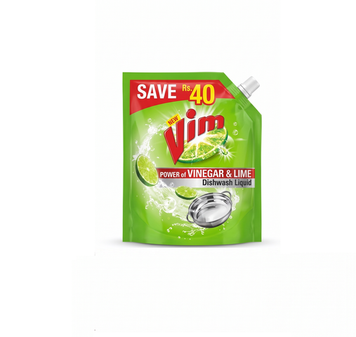 VIM LIME AND VINEGAR DISHWASHING LIQUID REFILL 450ML