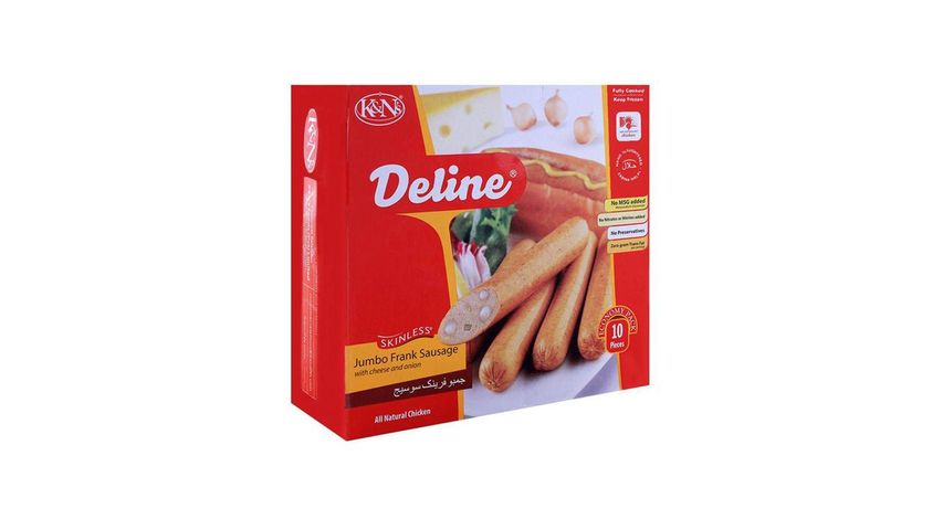 K&N's Jumbo Frank Sausages Cheese & Onion 740g