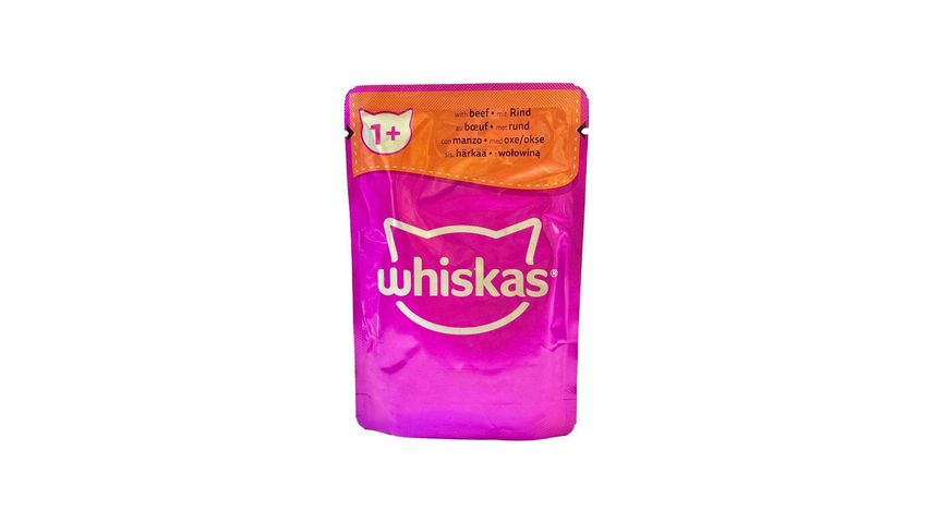 Whiskas Beef in Jelly Cat Food 1+ Years 85g