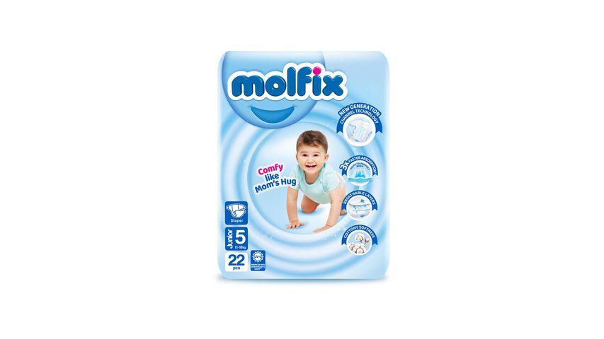 Molfix Diaper Junior Twin Pack Size 5 (11-18kg) 22 Pcs