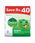 Dettol Antibacterial Soap Original  110g - Pack of 4