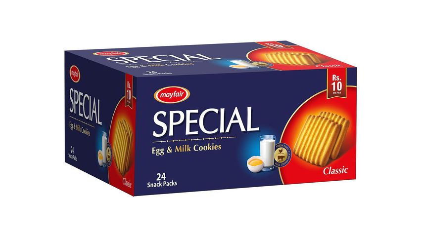 Mayfair Special Egg & Milk Cookies Classic Snack Pack (Rs 10) 24 Packets