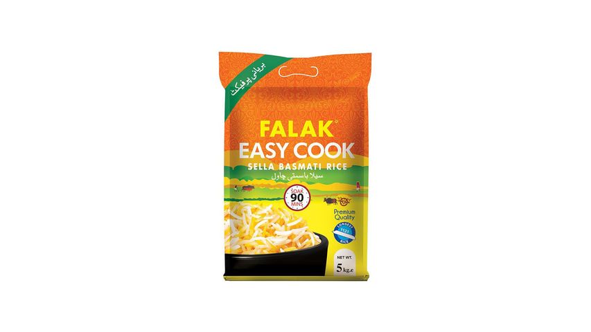 Falak Easy Cook Sella Basmati Rice (Sella Basmati Chawal) 5kg