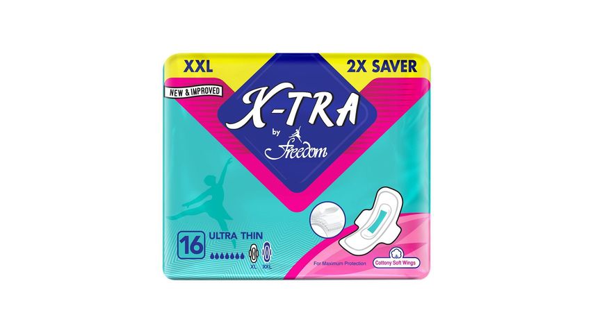 Freedom Sanitary Pads Ultra Thin XXL 16 Pieces
