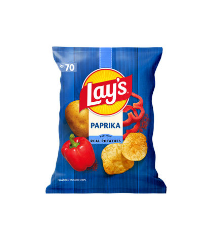 Lay's Chips Paprika Rs. 70 (The new and old packaging will be shipped out randomly)