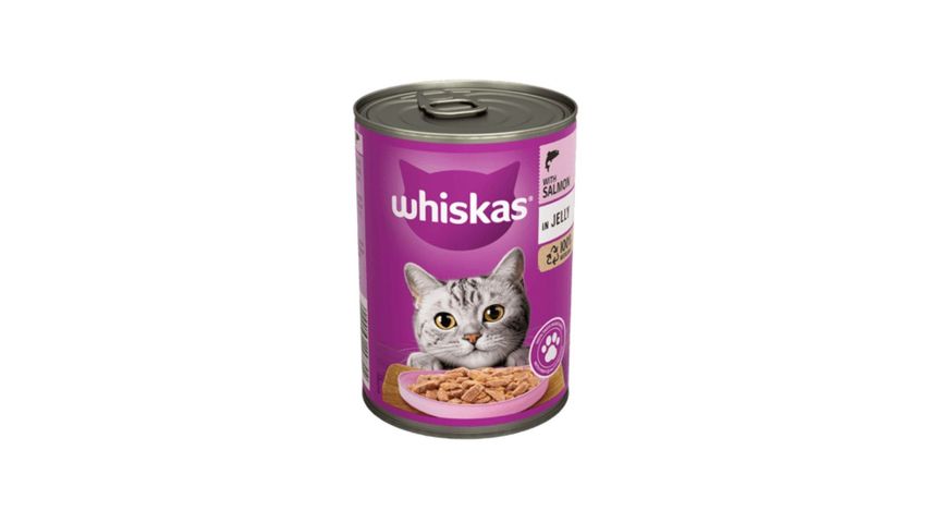 Whiskas Cat Food Salmon Jelly Tin 390g