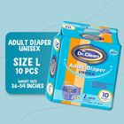 Dr Clean Adult Diapers Unisex Large 10 Pieces