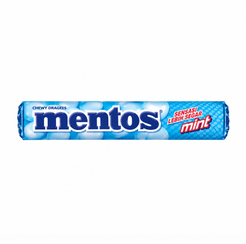 Mentos Chew Dragees Mint Roll 29.7 Gm (Imported)