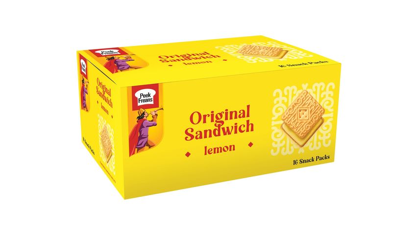Peek Freans Original Lemon Sandwich Biscuits Snack Pack