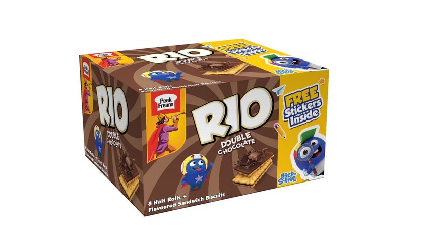 Rio Double Chocolate Sandwich Biscuits Half Rolls 8 Pieces