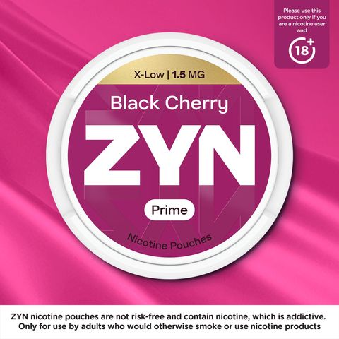 ZYN Prime Black Cherry 1.5mg X-Low Nicotine Pouches 1 Can