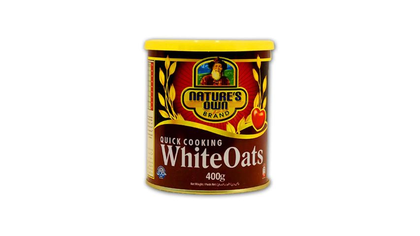 NATURES BASKET WHITE OATS TIN 400GM