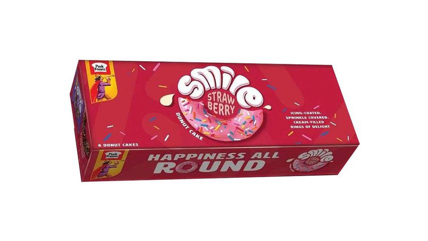 Peek Freans Smile Donut Cake Strawberry 6 Pieces