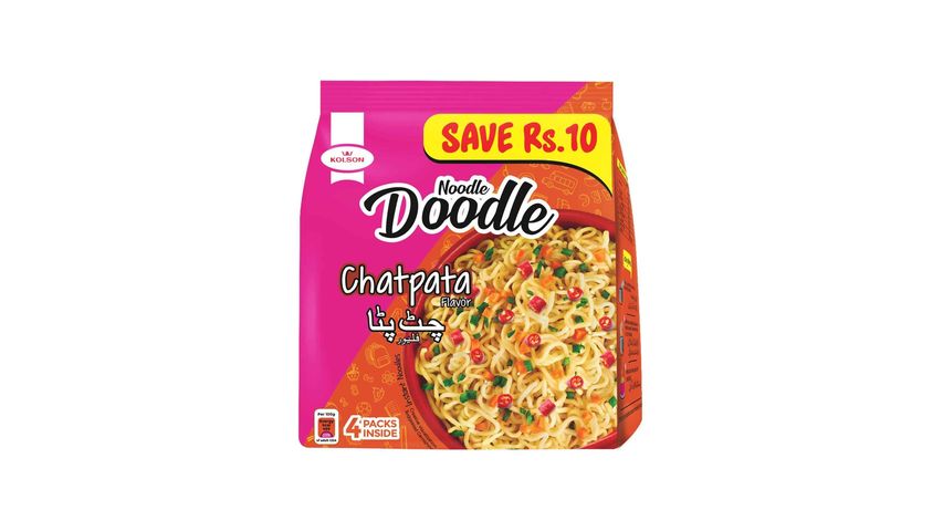 Kolson Noodle Doodle Instant Noodles Family Pack (Chatpata) 48g