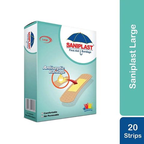 Saniplast First Aid Antiseptic Bandage Large 20 Strips