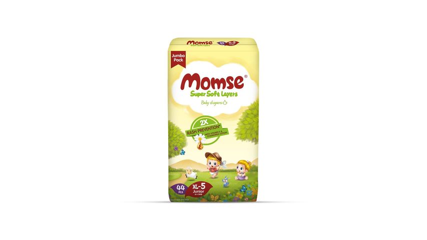 Momse Jumbo Diaper Size 5 Ex-Large 44 Pieces