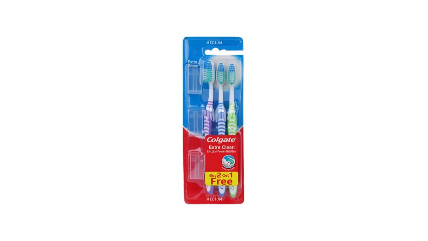 Colgate Extra Clean Toothbrush Triple Pack (Medium) 1 Packet