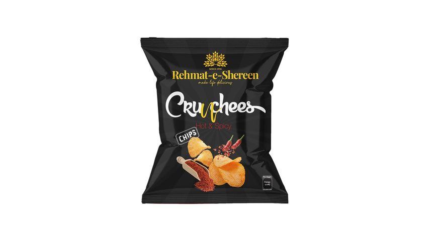 Rehmat-e-Shereen Crinkle Hot & Spicy Chips 100g