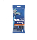 Gillette Blue 2+ Plus Shaving Razor Pack of 5 Pieces
