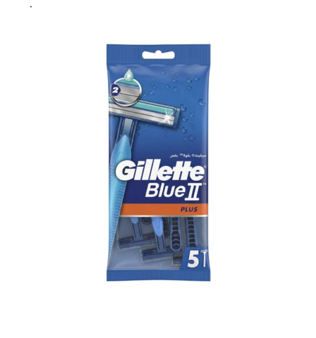 Gillette Blue 2+ Plus Shaving Razor Pack of 5 Pieces