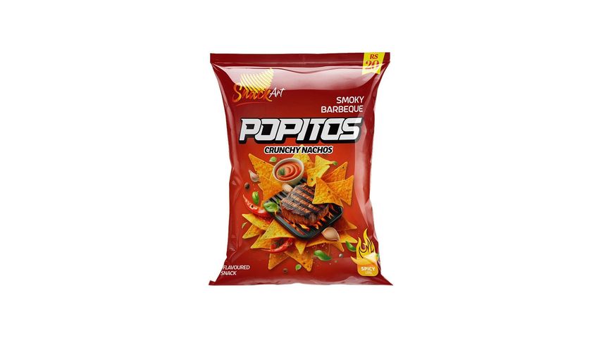 Popitos Crunchy Nachos Smoky Barbeque 21g