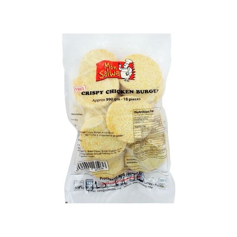 Mon Salwa Crispy Chicken Burger Poly Pack 18 Pieces 990g