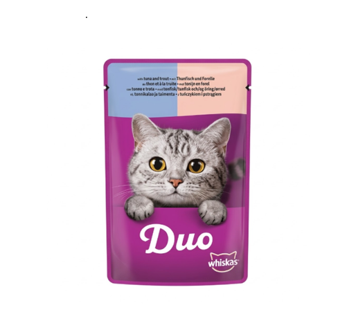 Whiskas duo ocean delights in jelly with tuna&trout 85G